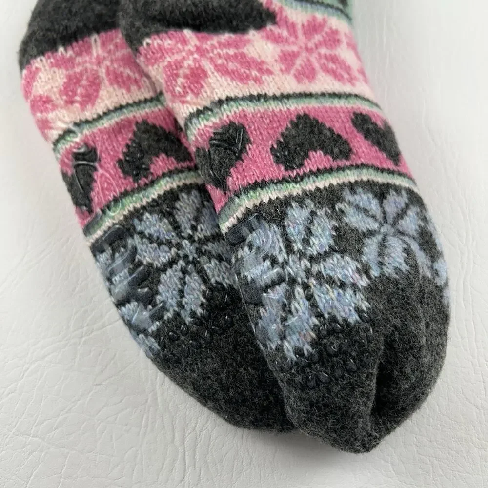 MUK LUKS Luxe Collection Cottage Socks Womens 6-10 Non Slip NWT